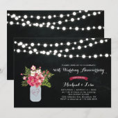 Uitnodiging 40-jarig huwelijksjubileum op krijtbor (Voorkant / Achterkant)