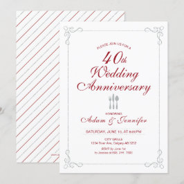 Uitnodiging 40-jarig huwelijksjubileum Robijn & Zi