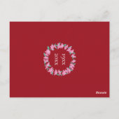 Uitnodiging 40-jarig jubileum roze groene krans (Achterkant)