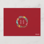 Uitnodiging 40-jarig jubileum Ruby bloemenkrans (Achterkant)