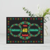 UITNODIGING 40-JARIG JUBILEUMFEEST - NEONLICHTEN (Staand voorkant)