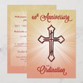 Uitnodiging 40e Jubileum van Ordinatie, Ruby Cr (Voorkant / Achterkant)