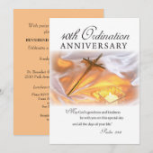 Uitnodiging 40e ordinatie Jubileum, kruis, kan (Voorkant / Achterkant)