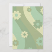 Uitnodiging - 40e verjaardag - retro sage groen (Achterkant)