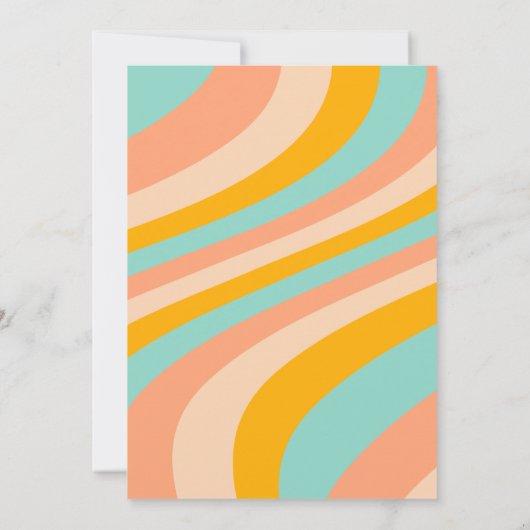 Uitnodiging, 40e Verjaardagsfeestje pastel retro c Kaart (Achterkant)