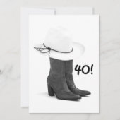 UITNODIGING 40STE VERJAARDAG COUNTRY WESTERN (Voorkant)