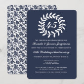 Uitnodiging 45e saffieren huwelijksjubileum (Voorkant / Achterkant)