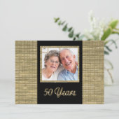 Uitnodiging 50 jaar jubileum met foto-inzet (Staand voorkant)