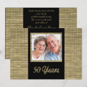 Uitnodiging 50 jaar jubileum met foto-inzet (Voorkant / Achterkant)