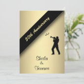 Uitnodiging 50-jarig huwelijksfeest (Staand voorkant)