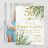 Uitnodiging 50-jarig huwelijksfeest  (Voorkant / Achterkant)