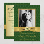 Uitnodiging 50-jarig huwelijksfeest in het groen (Voorkant / Achterkant)