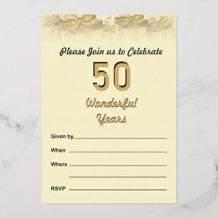 Uitnodiging 50-jarig huwelijksjubileum