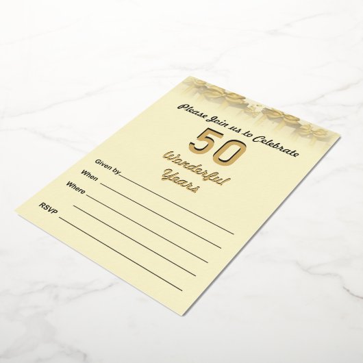 Uitnodiging 50-jarig huwelijksjubileum (Gedraaid)