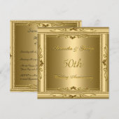 Uitnodiging 50-jarig huwelijksjubileum (Voorkant / Achterkant)