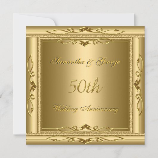 Uitnodiging 50-jarig huwelijksjubileum (Voorkant)