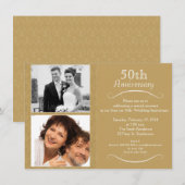 Uitnodiging 50-jarig huwelijksjubileum (Voorkant / Achterkant)