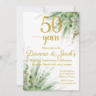 Uitnodiging 50-jarig huwelijksjubileum