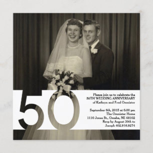 Uitnodiging 50-jarig huwelijksjubileum 5.25 x 5.25