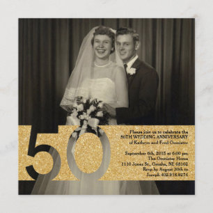 Uitnodiging 50-jarig huwelijksjubileum 5,25 x 5,25