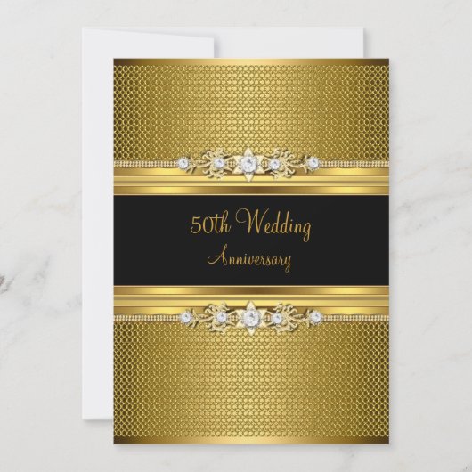 Uitnodiging 50-jarig huwelijksjubileum Diamond Flo (Voorkant)