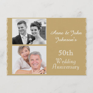Uitnodiging 50-jarig huwelijksjubileum goud