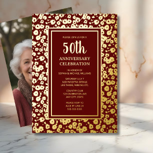 Uitnodiging 50-jarig huwelijksjubileum Gouden