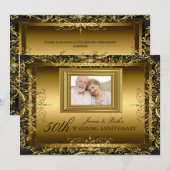 Uitnodiging 50-jarig huwelijksjubileum Jewel Damas (Voorkant / Achterkant)