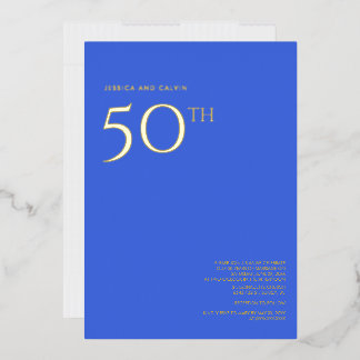 Uitnodiging 50-jarig Huwelijksjubileum Koningsblau
