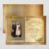 Uitnodiging 50-jarig huwelijksjubileum retro verou (Voorkant / Achterkant)