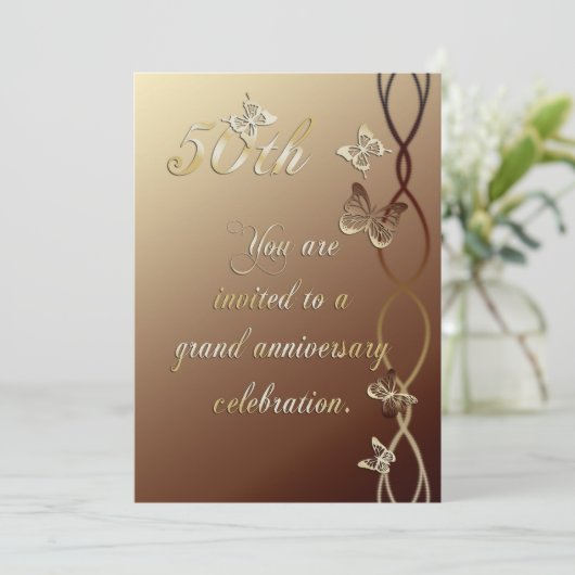 Uitnodiging 50-jarig jubileum (Staand voorkant)