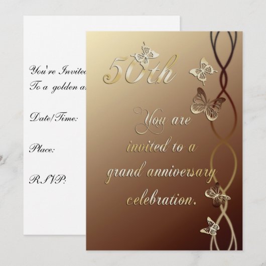Uitnodiging 50-jarig jubileum (Voorkant / Achterkant)