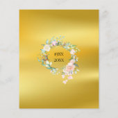 Uitnodiging 50-jarig jubileum Budget Bloem Goud (Achterkant)