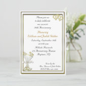 Uitnodiging 50-jarig jubileum Champagne (Staand voorkant)