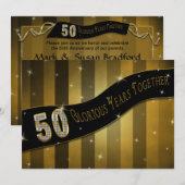 Uitnodiging 50-jarig jubileum - Glorieuze Jaren (Voorkant / Achterkant)