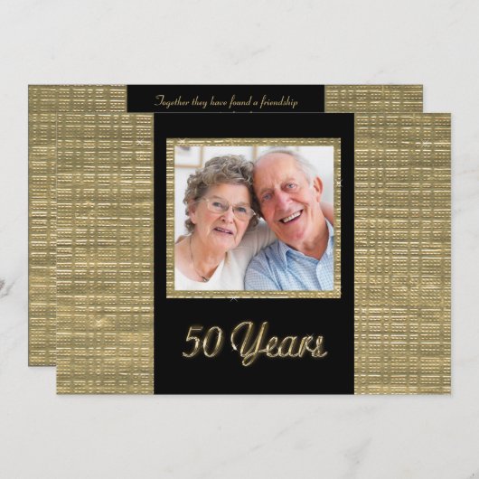 Uitnodiging 50-jarig jubileum met foto-inzet (Voorkant / Achterkant)