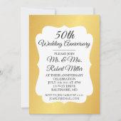 Uitnodiging - 50e bruiloft Jubileum Gold Confetti (Voorkant)