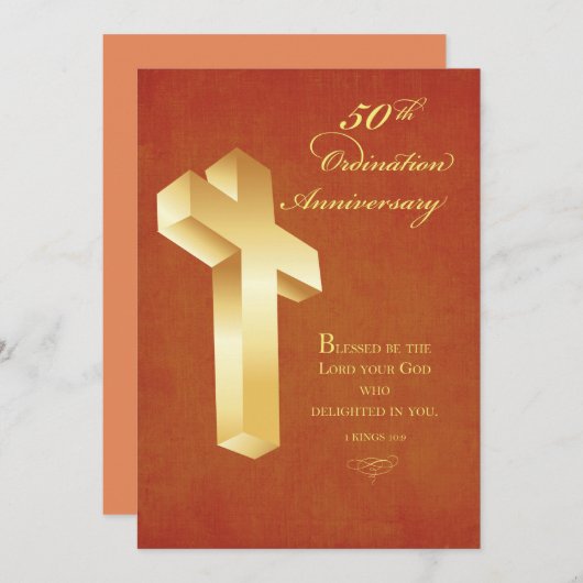 Uitnodiging 50e Orde Jubileum Gold Cross (Voorkant / Achterkant)