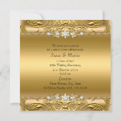 Uitnodiging 50e trouwdag met bladgoud (Achterkant)