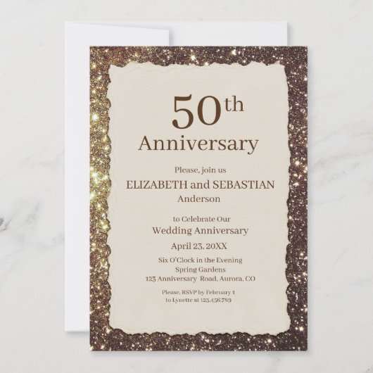 Uitnodiging 50e trouwdagfeest (Voorkant)