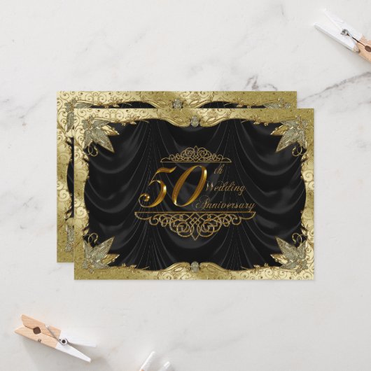 Uitnodiging 50e trouwdagjubileum (Voorkant / Achterkant in situ)