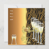 Uitnodiging 50e verjaardag Elegant Wild Gold (Achterkant)