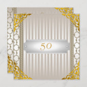 Uitnodiging 50e verjaardag of Jubileum (Voorkant / Achterkant)