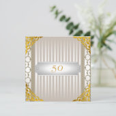 Uitnodiging 50e verjaardag of Jubileum (Staand voorkant)