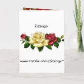 Uitnodiging 50e verjaardag Red Gold Roos Lace (Achterkant)