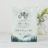 uitnodiging 50e verjaardag winterberg (Staand voorkant)