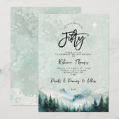 uitnodiging 50e verjaardag winterberg (Voorkant / Achterkant)