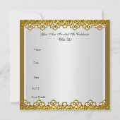 Uitnodiging 50ste huwelijksjubileumfeest Goud (Achterkant)