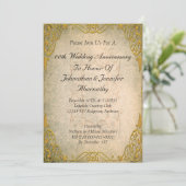 Uitnodiging 50ste huwelijksverjaardag (Staand voorkant)