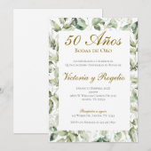 Uitnodiging 50ste huwelijksverjaardag (Voorkant / Achterkant)